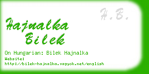 hajnalka bilek business card